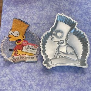 Wilton Cake Pan- Bart Simpson (Vintage/Retired) 1990 Never Used